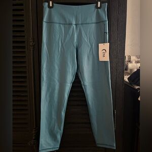 ZYIA Women’s Metallic Ocean Blue Leggings